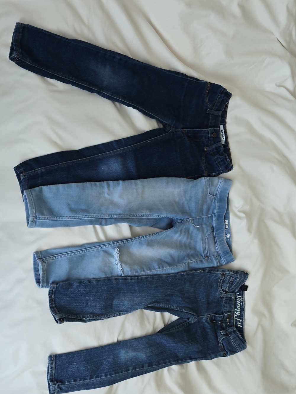 DKNY Women's Skinny Jeans Trio - Dark Blue, Medium Blue, Light Blue